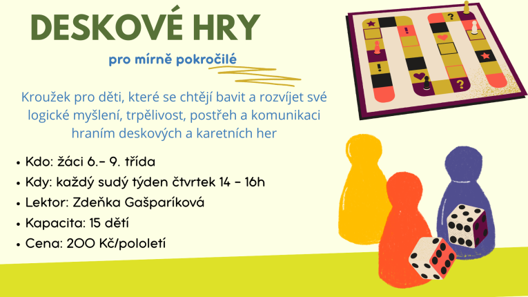 leták deskové hry II. stupeň